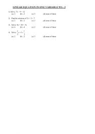 Solving for variables worksheet help learners practice solving one variable equations with this fun math maze as they make their way through the maze from start to finish this sixth grade math worksheet is a unique and engaging independent dependent you decide in this sixth grade math. Linear Equations In One Variable Interactive Worksheet
