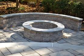 Fire Pit And Hardscape Wall Patio