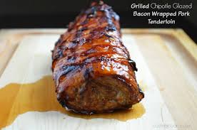 grilled bacon wrapped pork tenderloin