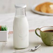 Acopa 14 Oz Embossed Glass Milk Bottle