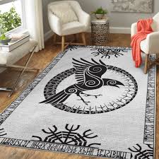 raven and rune viking rug area rug