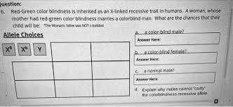 red green color blindness is inherited