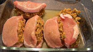 baked stuffed pork chops simple