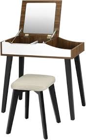 costway vanity table set with flip top