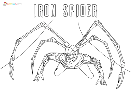 Iron spider coloring pages free iron spider man coloring. Iron Spiderman Coloring Pages New Pictures Free Printable
