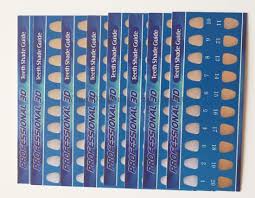 Teeth Whitening Shade Guide Paper Chart Card For Tooth Whiter Effective Compare