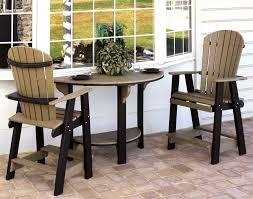 Compare click to add item backyard creations® pine meadow round high dining patio table to the compare list. Poly Lumber Half Round Table W 2 Balcony Chairs Balcony Chairs Balcony Table And Chairs Half Round Table