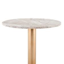 Marble Rose Brass Side Table 20