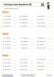 Solving Linear Equations A Worksheet