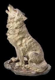 Howling Wolf Figurine Call In The