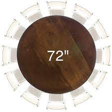 72 round plywood table american