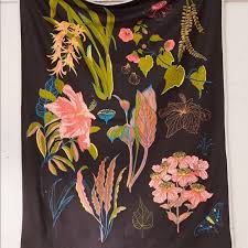 Urban Outfitters Botanical Chart Tapestry Nwt