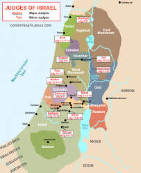 Judges Of Ancient Israel Map Old Testament Biblical Judges