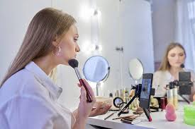 expert makeup tutorial photo background