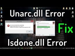 how to fix isdone dll unarc dll error