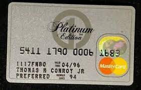 Click below for more information and to apply online. First Bankcard Platinum Edition Mastetcard Credit Card Exp 1996 Free Ship Cc1089 Ebay
