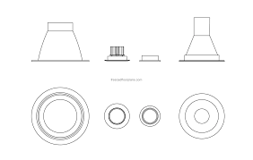 recessed ceiling lights free cad drawings