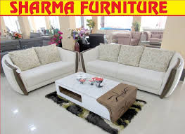 white wooden luxurious 5 seater sofa