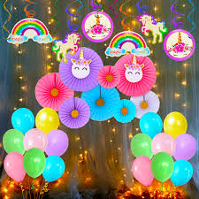 unicorn theme birthday decorations