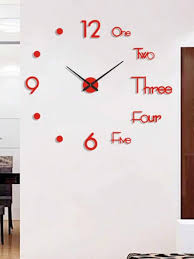 Letter Design Mirror Wall Clock
