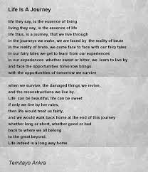 life is a journey poem by temitayo ankra