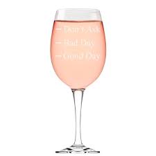 Personalised Wine Glass Good Day Bad