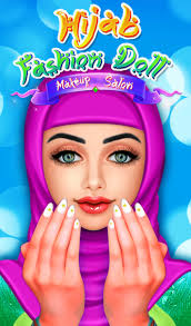 hijab fashion doll makeup salon for