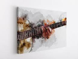Guitar Canvas Print Wall Art Abstract