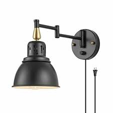 Wall Sconce Plug In Dimmable Swing Arm