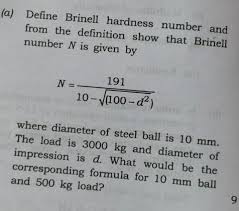 Define Brinell Hardness Number