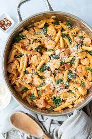 shrimp and spinach pasta easy one pot