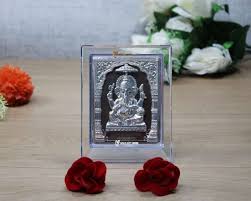 Pure Silver Avighna Ganesha Photo Frame