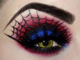 stunning spider man eye makeup pic