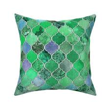 Green Throw Pillow Emerald Green