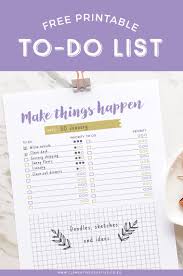 cute free printable to do list with