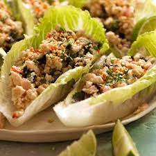 Thai Lettuce Wraps Larb Gai Recipetin Eats gambar png