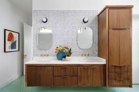 mid century modern bathroom tile