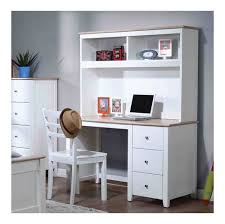 The hidden compartment under the top to help hide all the clutter on the children's desk! Jonah Two Tone Wooden Desk And Hutch Storage For Teenagers The Children S Furniture Company