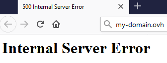 fixing the 500 internal server error