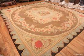 antique french aubusson square area rug