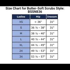 2 Pair Bss836 Buttersoft Stretch Black Scrub Pants