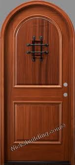 Mahogany Arched Exterior Doors