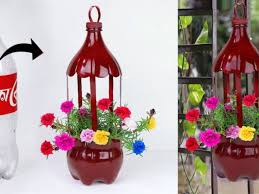 easy hanging flower pot made from