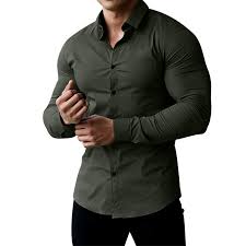 men s dress shirts slim fit long sleeve