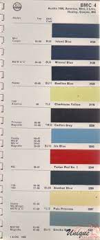 Mg Paint Chart Color Reference