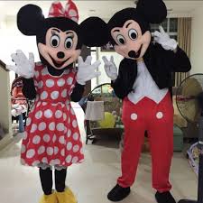 mickey and minnie mouse mascots al