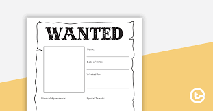 Find & download free graphic resources for wanted poster. Wanted Poster Template Teach Starter