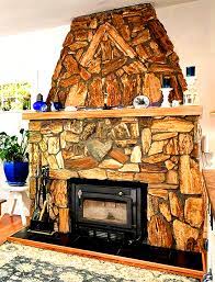 Fireplace Constructed With Middle