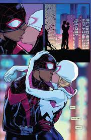 Miles morales kiss gwen stacy