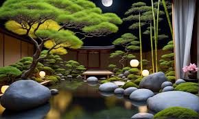Serene Japanese Temple With Zen Garden